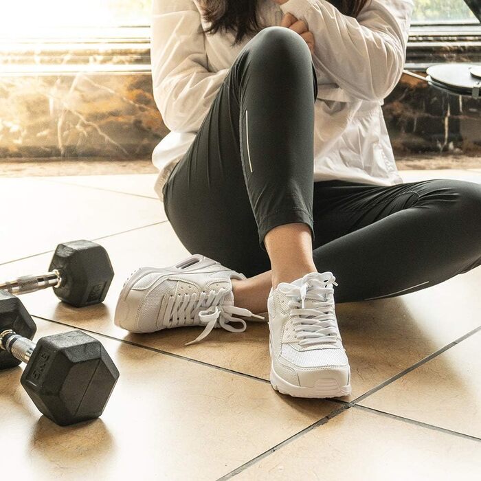 Кросівки для бігу Hitmars для чоловіків та жінок. З шнурівкою, повітряна подушка, антиковзаючі, комфортні, легкі, для бігу по вулицях. Розміри EU36-EU47 (41 EU).