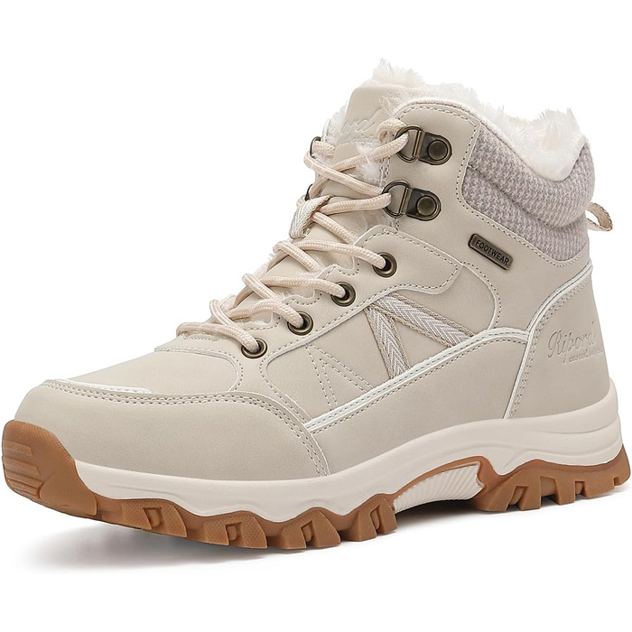 Зимові черевики для жінок, зимові чоботи, теплі трекінгові черевики, снігоступи, світло-бежевий колір, розмір 36-41, EU 38