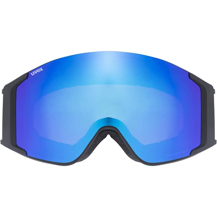 Лижна маска Uvex G.gl 3000, унісекс, чорна, лінза blue-lasergold lite, універсальний розмір