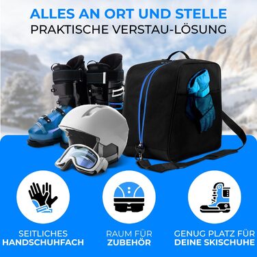 Чохол для лижних черевиків STYNGARD Cortina (38 л) - чорно-синій, з місцем для аксесуарів