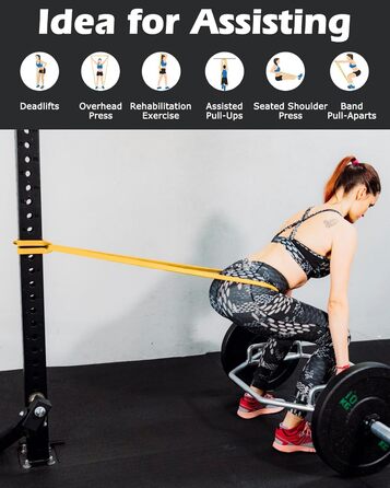 Еластичні гумки для фітнесу Zacro: комплект для йоги, пілатесу, силових тренувань та фізіотерапії (6 шт.)