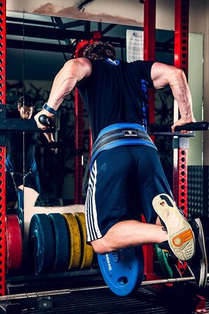 Діп-пояс Urban Lifters з металевим ланцюгом 80 см, для підтягувань, віджимань, пауерліфтингу та важкої атлетики, широка спинка 15 см