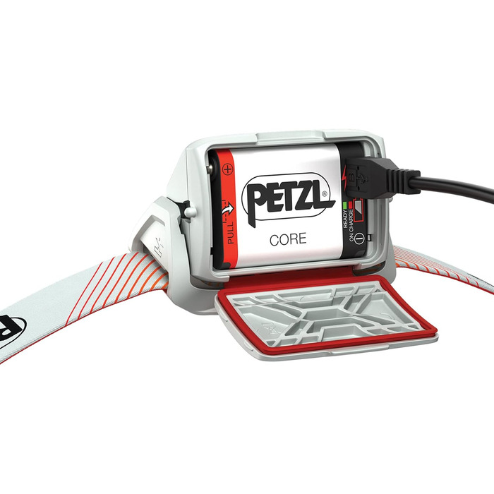Ліхтар на голову PETZL ACTIK CORE - 600 люмен, червоний, акумулятор CORE в комплекті