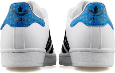 Дитячі кросівки adidas Superstar J — біло-чорно-блакитні (35.5 EU)