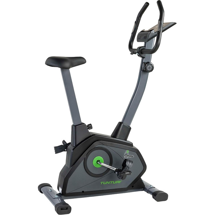 Велотренажер Tunturi Cardio Fit B35 з LCD-дисплеєм та тримачем для планшета, чорний – фітнес велотренажер для дому