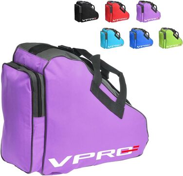 Сумка для ковзанів VPRO: для дітей та дорослих, рожева, з ремінцем та блискавкою