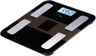 Вага Newgen Medicals: Розумна вага для тіла з сонячним акумулятором, вимірювання жиру, LCD-дисплей, до 180 кг (вага для тіла, фітнес-вага, вага для людей похилого віку)