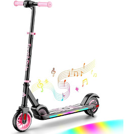 Дитячий електросамокат FanttikRide C9 Apex з Bluetooth-музикою, LED-підсвіткою, регульованою висотою, складний, для дітей від 8 років, швидкість до 16 км/год, запас ходу 8 км, для хлопчиків та дівчаток