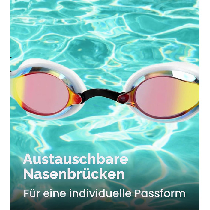 Окуляри для плавання Speedo Fastskin Speedsocket 2 Mirror (білі/мідні)