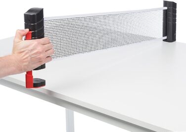 Набір для пінг-понгу Idena 40201 для початківців: ракетка з прямим дерев'яним руків'ям, гладка та з гумою, чорний/червоний