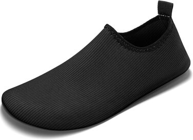 Чоботи для плавання жіночі та чоловічі, аквашузи, шкарпетки для плавання, пляжні чоботи, легкі серфові чоботи, швидковисихаючі, неслизькі, для водного спорту, чорні смужки, 36/37 EU