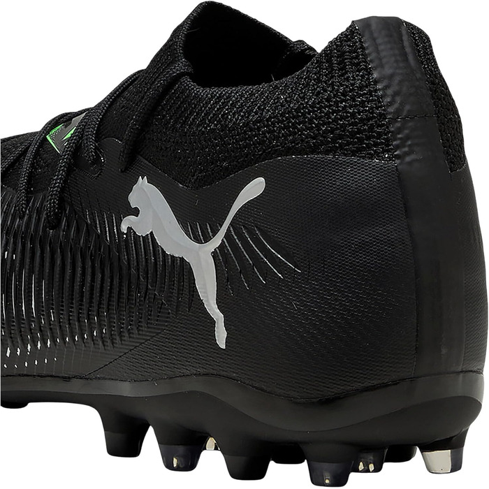 Кросівки футбольні PUMA Future 8 Match Mg - чорний, сріблястий, флуоресцентний зелений, 46 EU