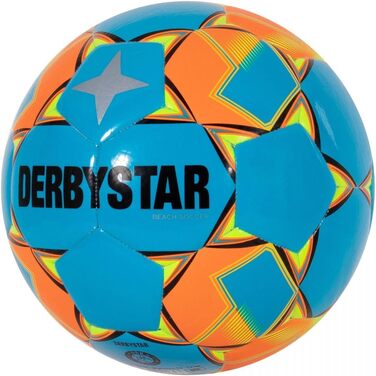М'яч для пляжного футболу Derbystar Beach V22, синьо-жовто-оранжевий, розмір 5