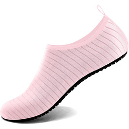 Водні черевики для плавання та відпочинку на пляжі. Дамські/чоловічі, розмір 38 EU, смугасті рожеві