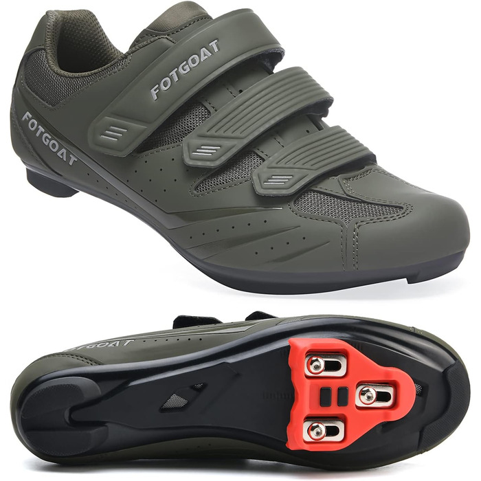 Велосипедні шкарпетки для жінок, шосейні велотуфлі з шипами, сумісні з Peloton SPD ARC Look Delta, унісекс велотуфлі для занять у залі та на вулиці, 42 EU, зелені