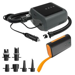 Електричний надувний насос PBG для SUP, човнів, каяків та кемпінгу з LCD дисплеєм (12V, 20 PSI, Powerbank)