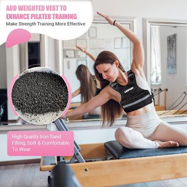 Регульована жилетка з вагою для жінок, 2,72–5,44 кг, для силових тренувань, з 6 знімними вагами по 0,45 кг, регульований розмір, з кишенями, колір: глибокий чорний