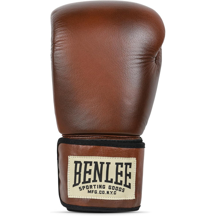 Шкіряні боксерські рукавички BENLEE Premium Training для тренувань, коричневий/чорний/бежевий, 14 oz