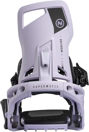 Сноуборд Nidecker Supermatic – автоматичні кріплення, універсальні, білі. Комфортні та надійні, як класичні дворемінні кріплення (розмір L, Heather)
