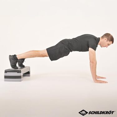 Аеробний степпер Schildkröt Fitness, 3-рівневе регулювання висоти, нековзка поверхня, гумові ніжки, навантаження до 150 кг, для дому