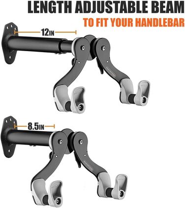 Кріплення для велосипеда Ibera на стіну, горизонтальне, регульоване, для дому/гаража, 45°