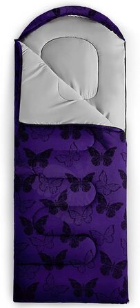 Спальний мішок HOSIMA з принтом футболу, для холодного клімату, дорослий, дитячий, водонепроникний, для кемпінгу, походів, відпочинку на природі, подорожей, полювання, компресійний мішок (метелик)