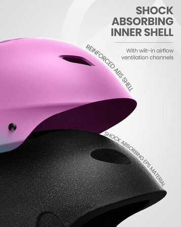 Шлем Outdooraster Skihel Set з маскою Skihel PRO для жінок, чоловіків та молоді (перехідний колір фіолетово-блакитний, розмір L)