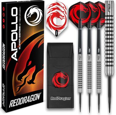 Дротики для дартсу RED DRAGON Apollo 24 г з професійними оперенням і стрижнями