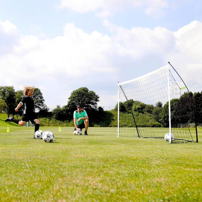 Футбольні ворота QUICKPLAY Kickster Pro 5x3' з базовою вагою для професійного тренування на газоні, штучному покритті чи траві, одиночне