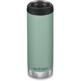 Термос Klean Kanteen Tkwide з кришкою Café Cap, нержавіюча сталь, бірюзово-зелений, 473 мл (16oz)