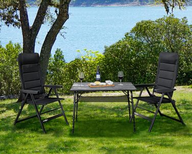 Кемпінговий стілець Brunner Skye 3D Black - чорний, поліестер