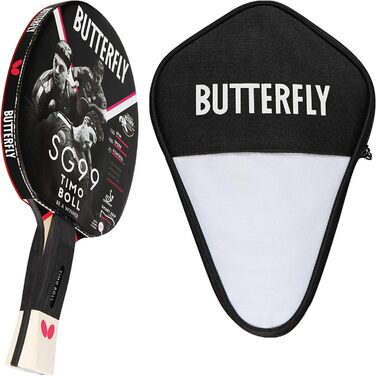 Професійна ракетка для настільного тенісу Butterfly Timo Boll SG99 з чохлом, ITTF сертифікований накладкою Wakaba, анатомічна ручка smart.Grip, для тактичних гравців
