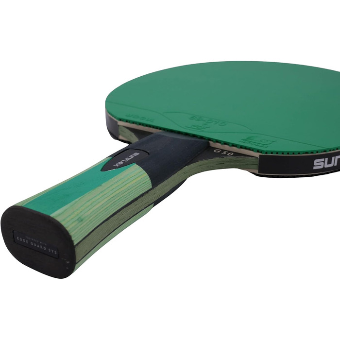 Sunflex Color COMP G50 – професійна ракетка для настільного тенісу, анатомічна ручка, ITTF сертифікований зелений наклад, для змагань та клубів