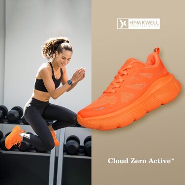 Жіночі кросівки Hawkwell Cloud Zero для ходьби та тенісу, з амортизацією, дихаючі, для спорту, фітнесу, тренувань, бігу, з неслизькою підошвою, для медичного використання (38 EU, Оранжевий)