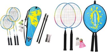 Набір для бадмінтону Talbot-Torro Family: 2 дитячі ракетки, 2 стандартні ракетки, 3 волани, регульована сітка, сумка