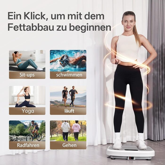 Вібраційна платформа YAMO для схуднення та тренувань всього тіла, масажер - 330 кг, сірий колір