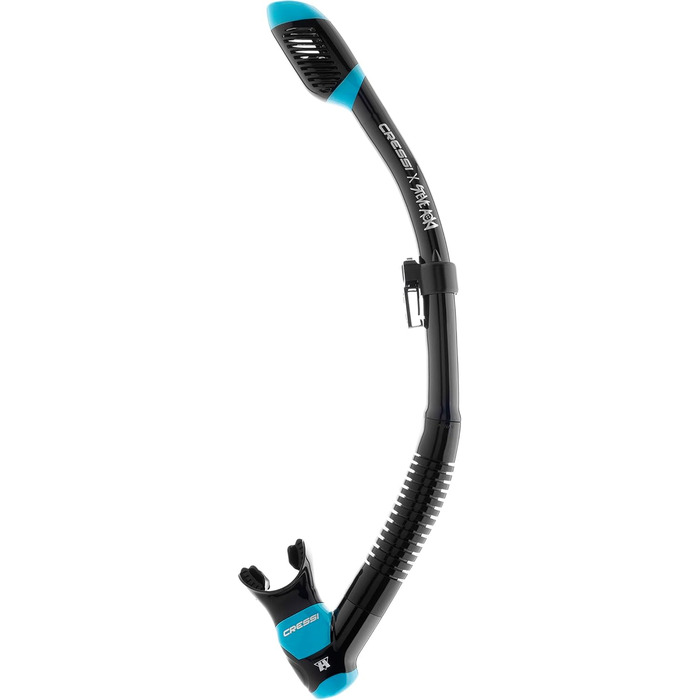 Маска та трубка Cressi x Steve Aoki HiroQuest Limited Edition - F-Dual, Supernova Dry, чорний/бірюзовий, Spectra лінзи