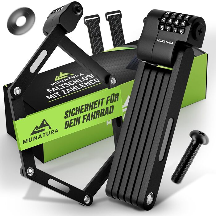 Складане велозамк LV11, 80 см - надійний захист від крадіжки велосипеда, з кріпленням, цифровий код