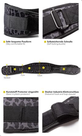 Пояс для важкої атлетики Fitgriff V2 для чоловіків і жінок – бодібілдинг, кросфіт, силові тренування, тренувальний пояс для спортзалу