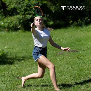 Бадмінтонний набір Talbot-Torro 4-Attacker Plus: 4 ракетки, 3 волани, сітка, сумка
