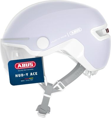 Велошолом ABUS Stadthelm HUD-Y ACE з візором і LED-підсвіткою для чоловіків і жінок, магнітний, акумуляторний ліхтар