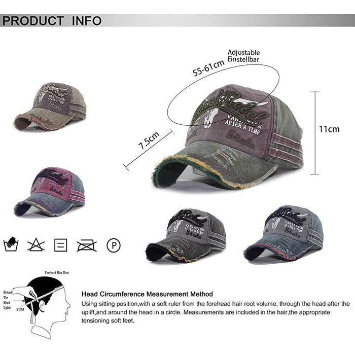 Кепка-бейсболка CheChury унісекс, регульована вінтажна бейсболка для спорту, гольфу та прогулянок, колір зелений, один розмір