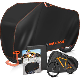 Водонепроникний чохол для велосипеда 210D Oxford, 200 x 110 x 70 cm, чорний. Захист від дощу, пилу та сонця. З отвором для замка та сумкою.