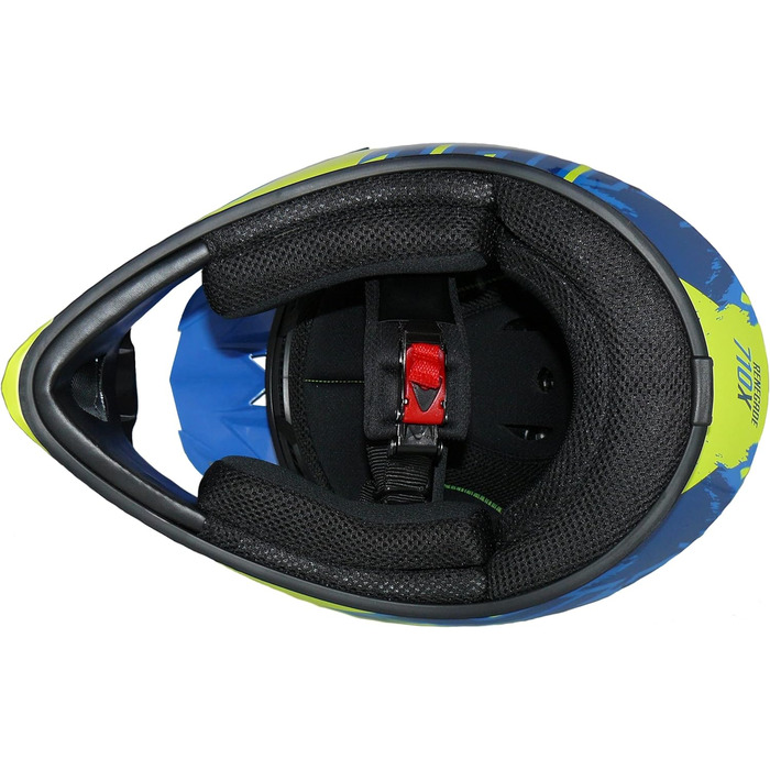 Мотошолом protectwear Crosshelm Endurohelm R710X, синьо-жовтий