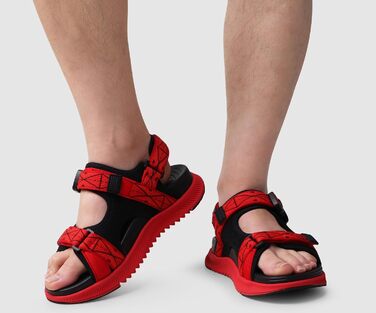 Чоловічі сандалії ONCAI Wandersandalen - сітка, літо, пляж, водний спорт, трекінг. Матеріал: сітка, регульовані ремінці, розмір EU 49, червоний колір