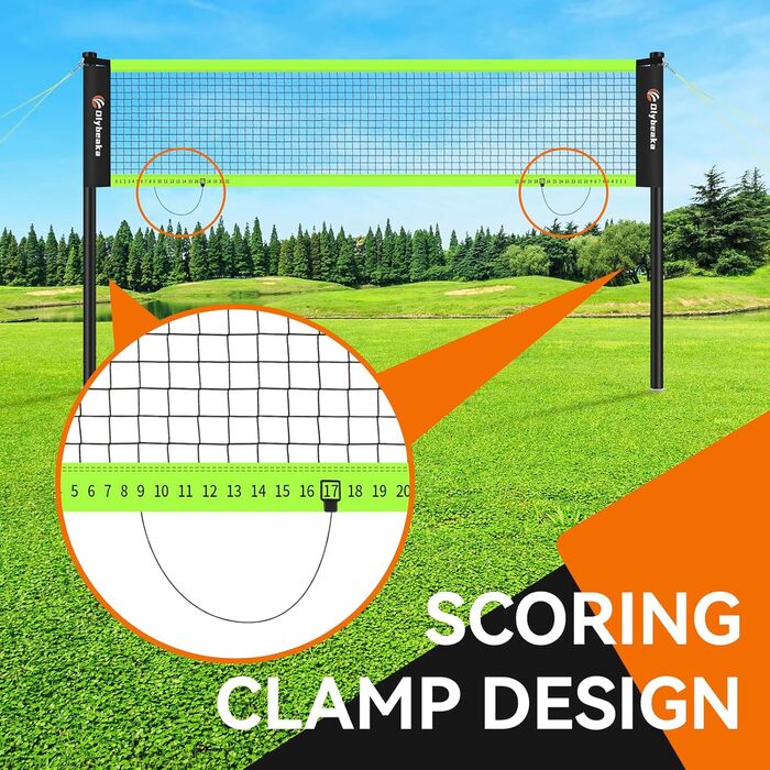 Набір для бадмінтону вуличний 3.66м Schwarz: 2 ракетки, 3 волани, сумка, сітка - для пляжу, подвір'я
