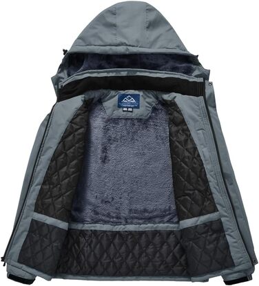 Чоловіча зимова куртка для туризму та активного відпочинку з капюшоном (Сірий, XL)