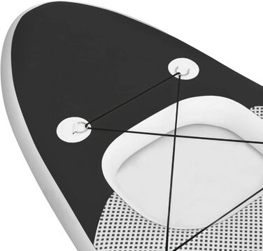 Надувна SUP-дошка ZEYUAN 300x76x10 см з веслом, сидінням і аксесуарами, чорна – комплект для сап-серфінгу