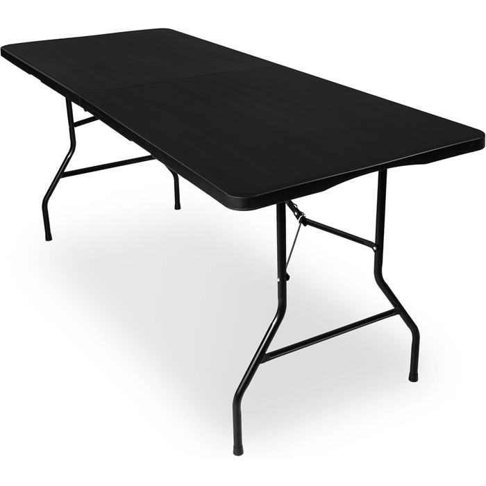 Складний садовий стіл Campingtisch 180x70x74 см, чорний - для пікніка, буфету, тераси