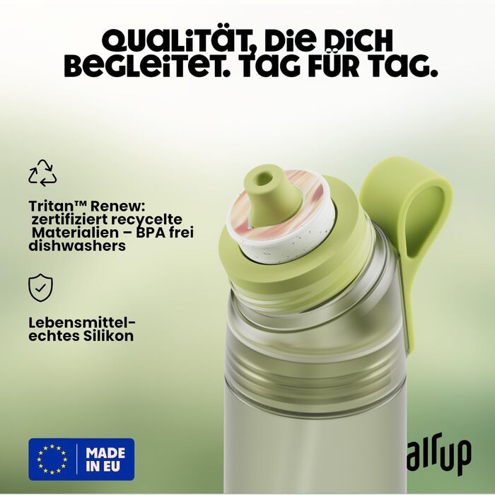 Пляшка для води air up Twist Pro 600 мл фіолетова з ароматом шавлії (без цукру) + 5 арома-подів та соломинка для школи, спорту, фітнесу